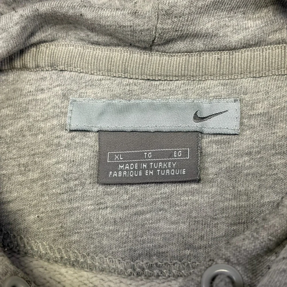Vintage Nike Center Swoosh Hoodie Mens XL Gray Arch Logo Y2K Sweatshirt